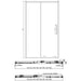 Crosswater OPTIX 10 Single Sliding Shower Door with Side