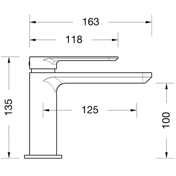 Crosswater Pier Mono Basin Mixer Tap