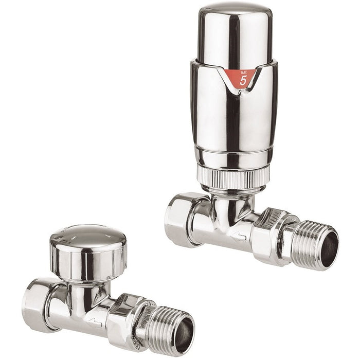 Crosswater Pier Straight TRV Radiator Valve - Chrome