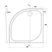 Crosswater Quadrant Shower Tray - White - Quadrant Shower