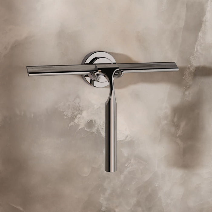 Crosswater Shower Door Squeegee with Wall Bracket - Chrome