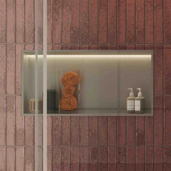 Crosswater Rectangular Shower Niche with LED Light Strip - 610mm x 305mm
