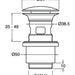 Crosswater Slotted Basin Click Clack Waste - Chrome - Basin