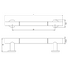 Crosswater Straight Grab Bar - 400mm Long - Brushed Bronze