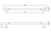 Crosswater Straight Grab Bar - 400mm Long - Brushed Bronze