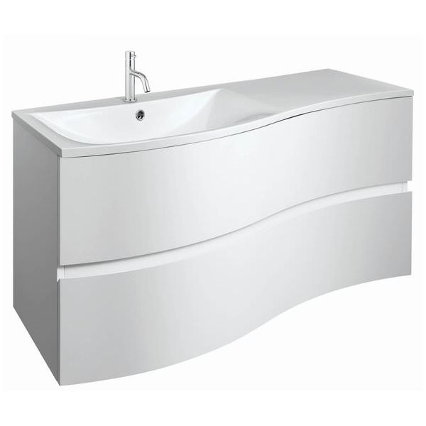 Crosswater Svelte 2 Drawer Wall Hung Vanity Unit With Basin