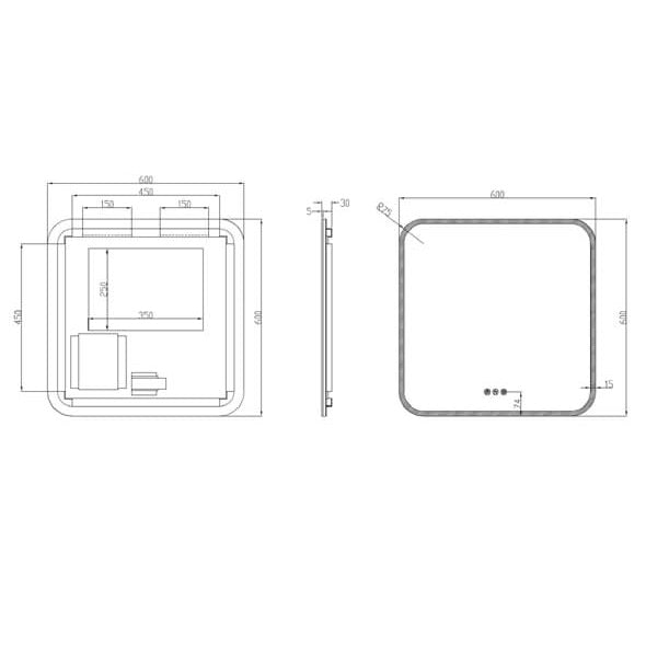 Crosswater Svelte Illuminated Mirror - Clear