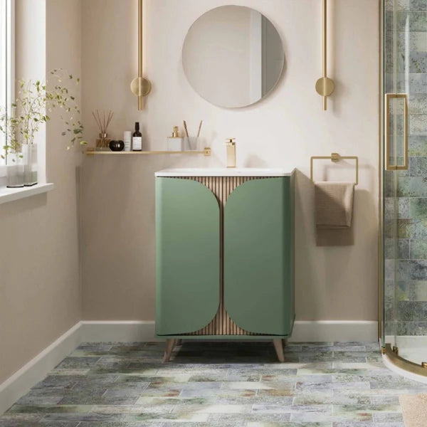 Crosswater Tambour 2 Door Floorstanding Vanity With Basin