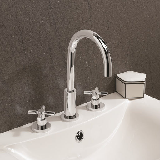 Crosswater Totti II 3 Tap Hole Basin Mixer with Pop-up