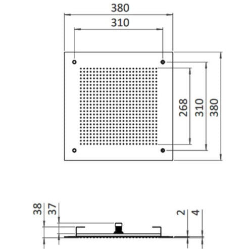 Crosswater Tranquil Recessed Shower Head 380mm - Heads