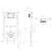 Crosswater Ultra Slim Depth Wall Hung Toilet Frame