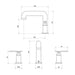 Crosswater Union 3 Hole Deck Mounted Levers Basin Tap Set