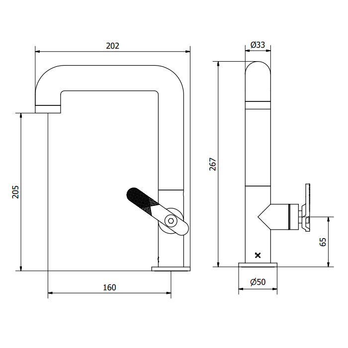 Crosswater Union Tall Basin Mixer Tap