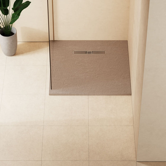 Crosswater Vito Textured Anti-Slip Square Shower Tray with Waste - 900mm x 900mm
