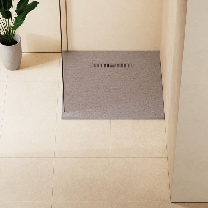 Crosswater Vito Textured Anti-Slip Square Shower Tray with Waste - 900mm x 900mm