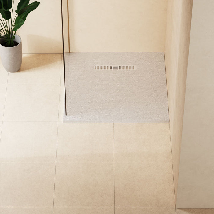 Crosswater Vito Textured Anti-Slip Square Shower Tray with Waste - 900mm x 900mm