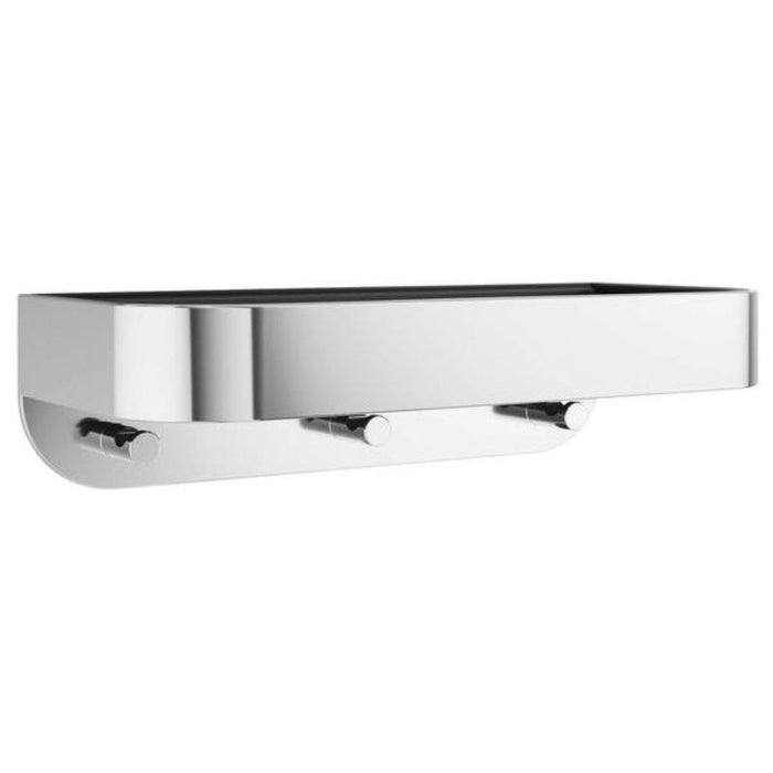 Crosswater Wall Mounted Shower Basket Black Insert - Chrome
