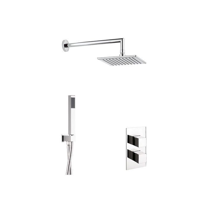 Crosswater Water Square 2 Outlet 2 Handle Shower Set