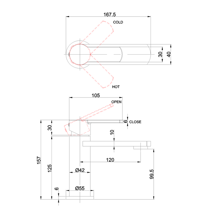 Crosswater Wisp Mono Basin Mixer Tap - Basin Mixer Taps