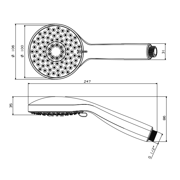 Crosswater Wisp Package 5 Shower Kit - Chrome