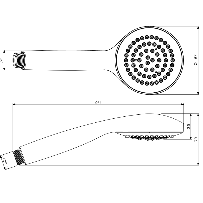 Crosswater Wisp Shower Head With Single Spray Pattern