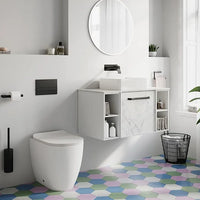 Crosswater Calpe Square Countertop Basin - 400mm - No Tap Holes - White