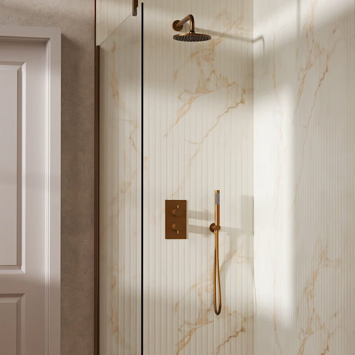 Crosswater Design Shower Set 3 with Fixed Head & Handset