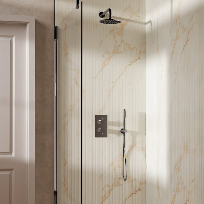 Crosswater Design Shower Set 3 with Fixed Head & Handset