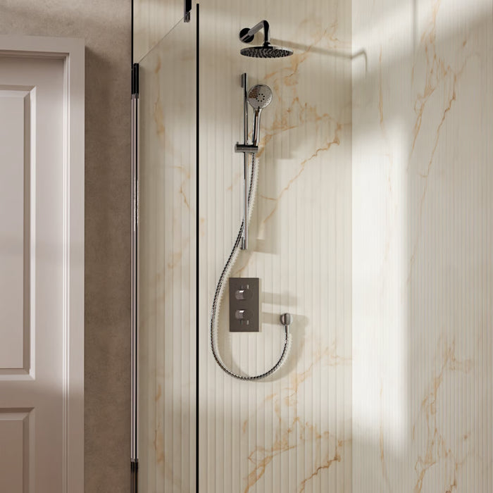 Crosswater Design Shower Set 4 with Fixed Head & Handset