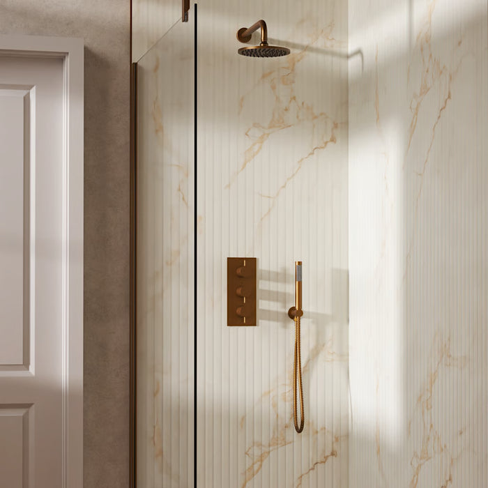 Crosswater Design Shower Set 7 with Fixed Head & Handset