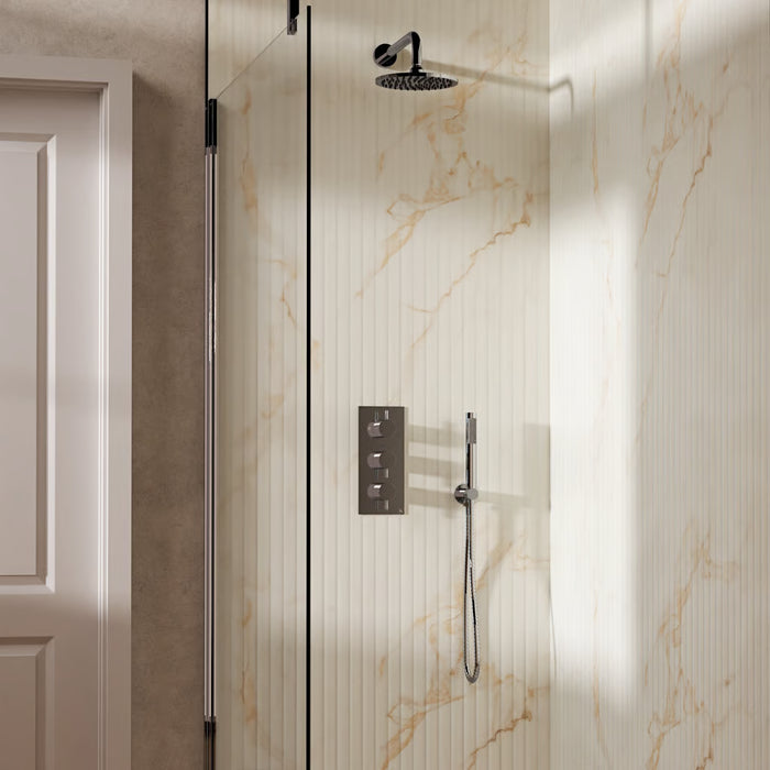 Crosswater Design Shower Set 7 with Fixed Head & Handset