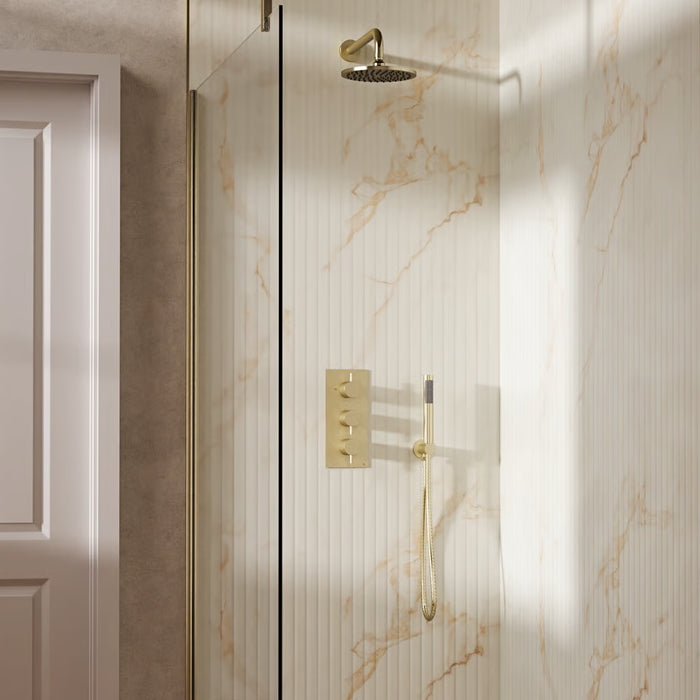 Crosswater Design Shower Set 7 with Fixed Head & Handset