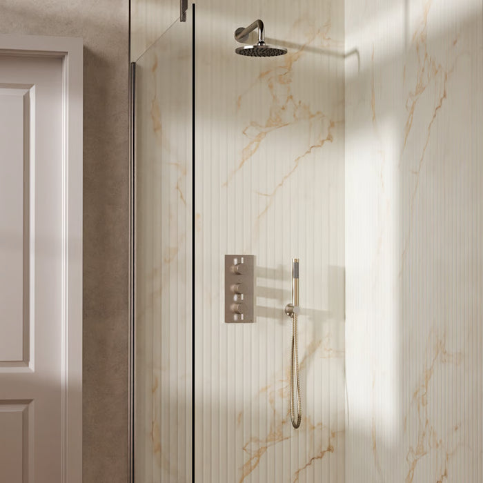 Crosswater Design Shower Set 7 with Fixed Head & Handset