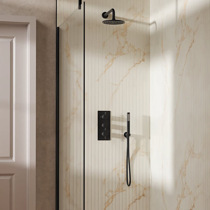 Crosswater Design Shower Set 7 with Fixed Head & Handset