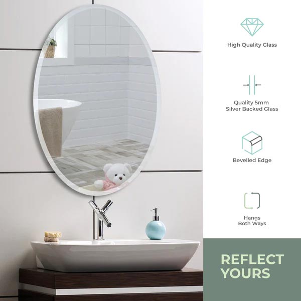 Diana Oval Non-Illuminated Mirror