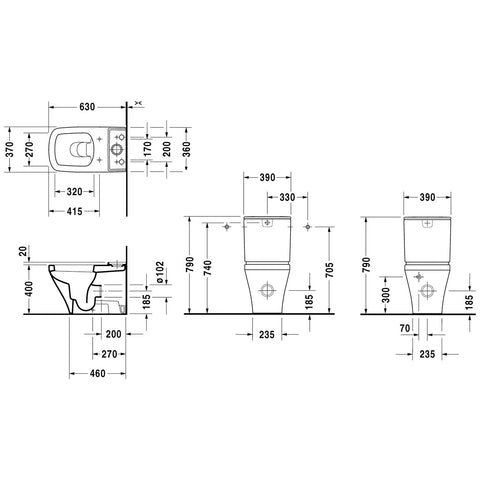 Duravit Durastyle Close Coupled Toilet & Soft Seat