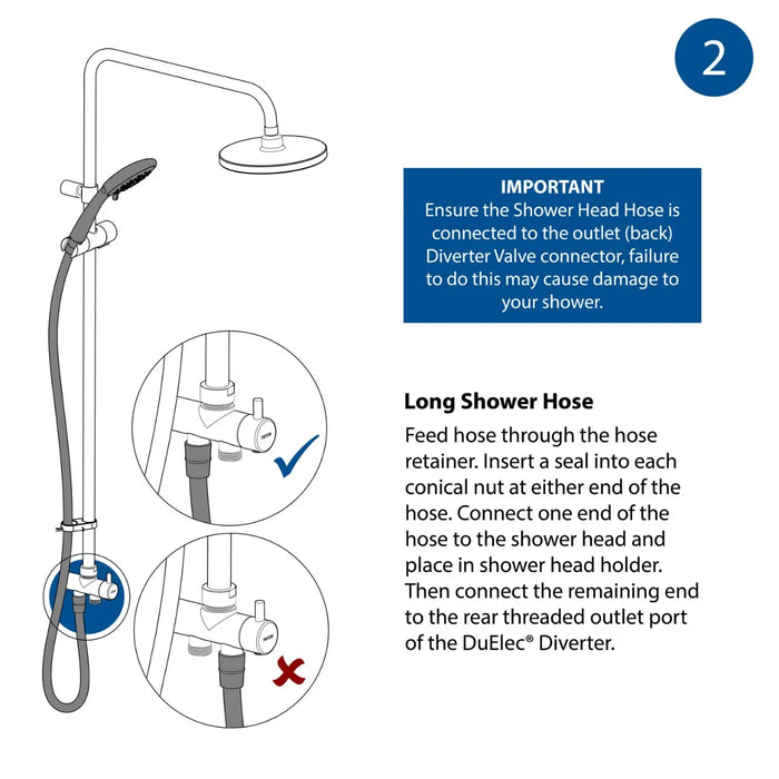Triton ENVi Thermostatic Electric Shower with DuElec Shower Kit
