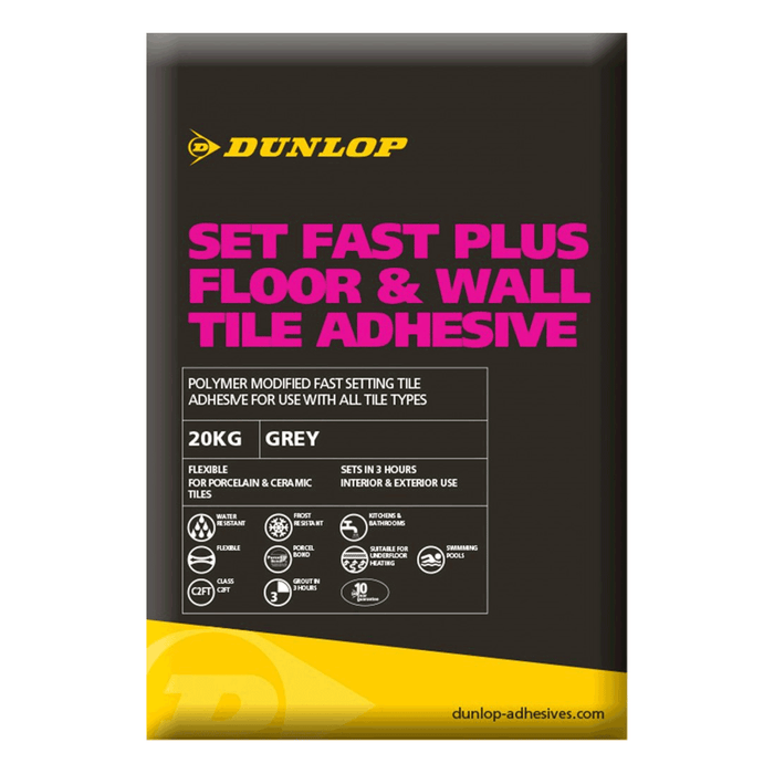 Dunlop CF-03 Flexible Fast Set Tile Adhesive - 20kg