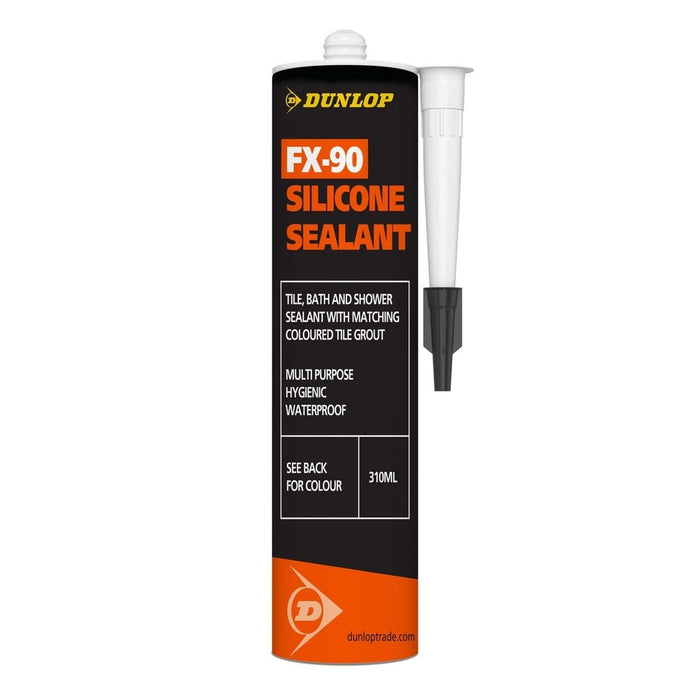 Dunlop FX-90 Silicone Sealant can on a white background