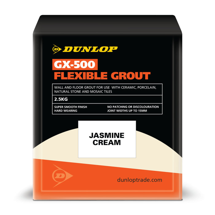 Dunlop GX 500 Flexible Wall & Floor Grout 2.5 Kg / Jasmine