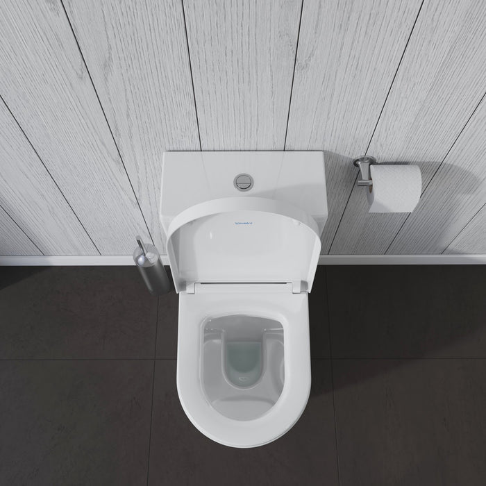 Duravit Me By Starck Open Back Close Coupled Toilet with Soft Close Seat and Cistern