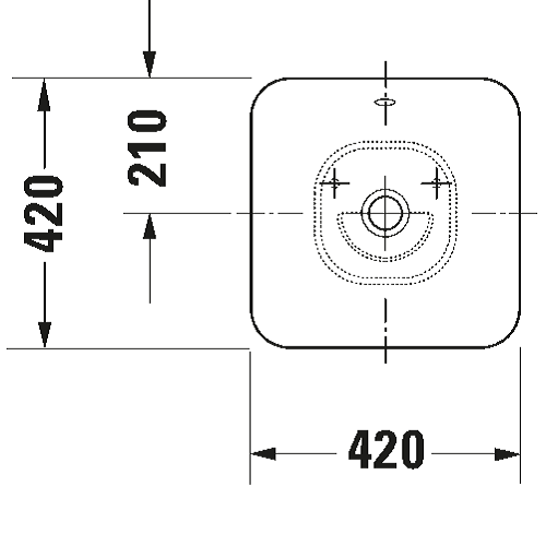 Duravit Bacino Square Basin 420mm