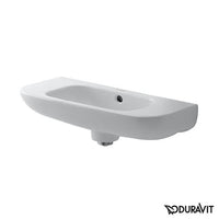 Duravit D-Code 500mm Wall-Hung Cloakroom Basin, No Tap Hole