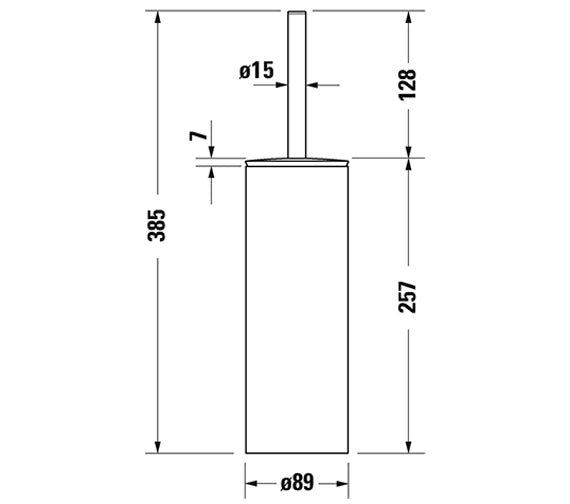 Duravit D - Code Floor Standing Brush Set - Toilet Holders