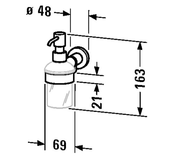 Duravit D - Code Wall Mounted Soap Dispenser - Dishes &