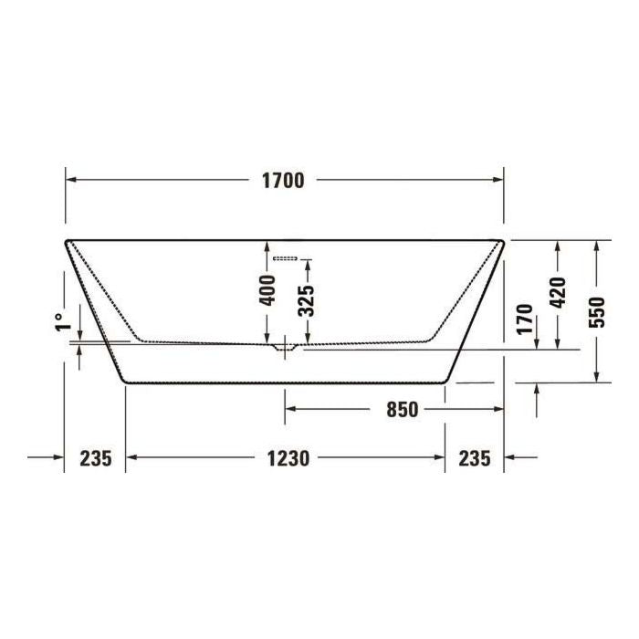 Duravit DuraMaty 1700 Freestanding Bath