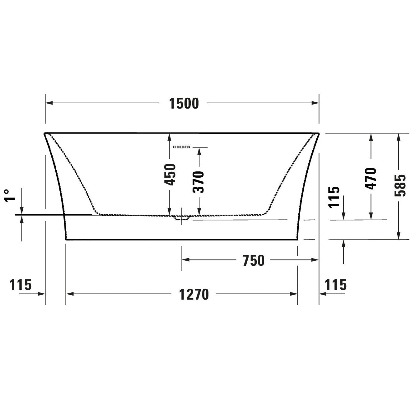 Duravit DuraSenja Freestanding Bath