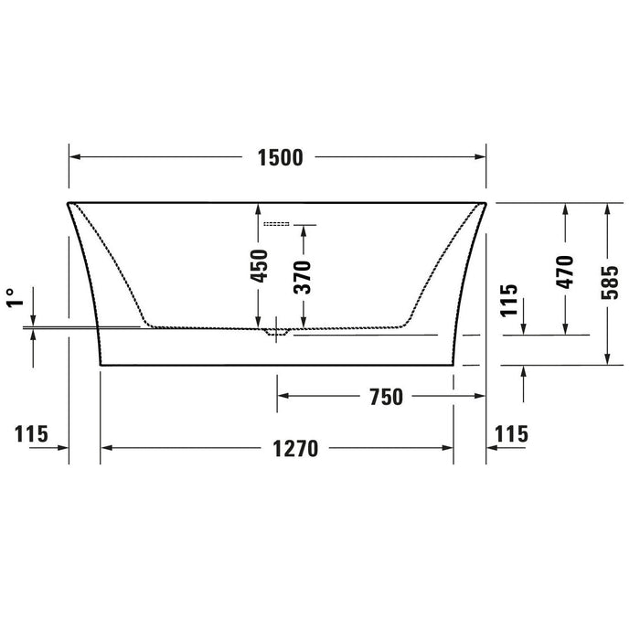 Duravit DuraSenja Freestanding Bath - Acrylic Freestanding