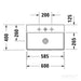 Duravit DuraSquare Compact Ground Washbasin - 600mm - Wall