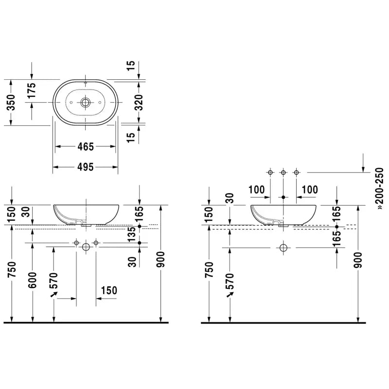 Duravit Foster Basin 495mm - Basins